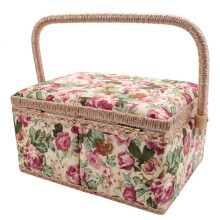 2X Extra Large Sewing Basket,Vintage Sewing Basket,for Needles, Thread, Tape Measure, and Other Sewing Supplies Storage