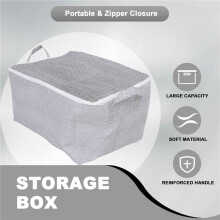 2X 3-Dimensional Box Household Storage Box with Window Organizer Cloth Folding Large Capacity Wardrobe Storage 30L