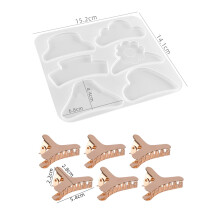 UnregelmäßIge Haifisch Haar Spange Epoxid Harz Form Haarnadel Haar Spange Silikon Form Mach Es Selbst Handwerk Schmuck Guss Werkzeug Teile