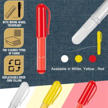 6 StüCk NäHkreide, Stoffmarker, Stoffstifte, Kreidemarker, Schneiderkreide, LöSchbare NäHkreide, Rot, Gelb, Weiß