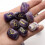 25pcs Natural Amethyst Rune Stone Irregular Divination Agate Rune Gift Decoration Red 5