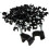 Round Black  7mm Cable Clips Secure Fastenings Cables [100 Pack] 1