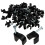 Round Black  6mm Cable Clips Secure Fastenings Cables [100 Pack] 1