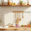 Ceramic Storage Cans Bamboo Lid Garlic Ginger Storage Tank Hollow Out Kitchen Organizer Tools Home Decor 6