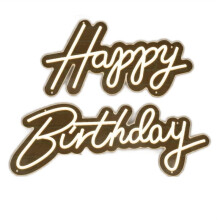 Happy Birthday Neon Sign with Dimmer, 12V Wall Decor for All Birthday Parties, 50 X 35cm