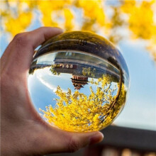 10st 40 mm Klart Glas Kristallkula Healing Sphere Fotografi Rekvisita Presenter