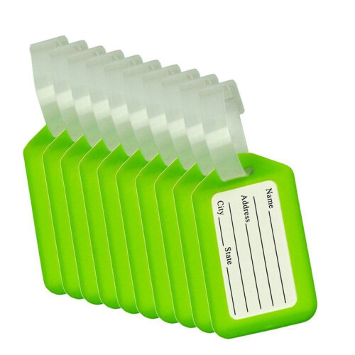 30X Luggage Tags Suitcase Identifier Label Accessories - Green 1