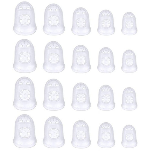 160 Pcs Fingertip Protectors, 5 Sizes Ukulele Finger Caps,for Guitar Ukulele Stringed Instruments 1
