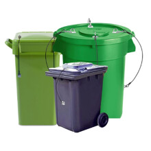 2X Straps Attach to Black Bear Proof Trash Can. Works Great for Bears, Opossums Lizards,Animal Trash Can Lid Lock