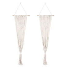 2X Kat Hangmat Tapijt Schommel Bed Macrame Katoenen Touw Kat Hangmat voor Baars Muur Opknoping Slaapraam (Zonder Mat)
