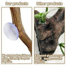2X Reptile Branches for Climbing Unique Bearded Dragon Branch Natural Non-Slip Decorations Reptile Decor