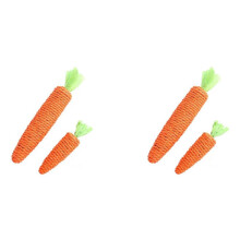 4X Kattleksaker Ljud Morot Cuddle-Cat Stick Sedan Kul Katt Binder Stick Anti-Bet Cat Scratch Board Husdjursmaterial