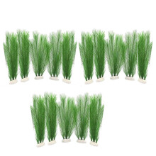Aquarium Decorations Fish Tank Artificial Green Water Plants Made of Silk Fabrics Plastic,for All Fish and Pets 15Pcs