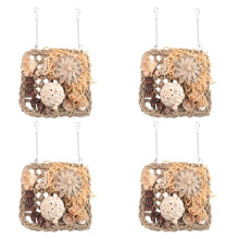 4X Bird Toys, Parakeet Toys Bird Foraging Toys Grass Mat Climbing Wall for Parakeet,,Cockatiel,Conure,Lovebird