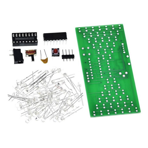 3X 5V Electronic  DIY Kit Funny Electric Production Kits Precise with LED Lamp Double Layer PCB Board 84X40mm 2