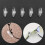 25 Pairs Silicone Eyeglass Nose Pads Oval Push 7