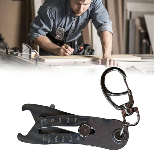 Portable Precise Thread Size Checker Keychain, Nut & Bolt Thread Size Checker Bolt Size Finder Keychain 3pcs 1