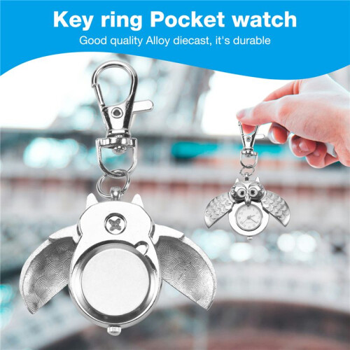 Double open owl Key ring Pocket watch 1