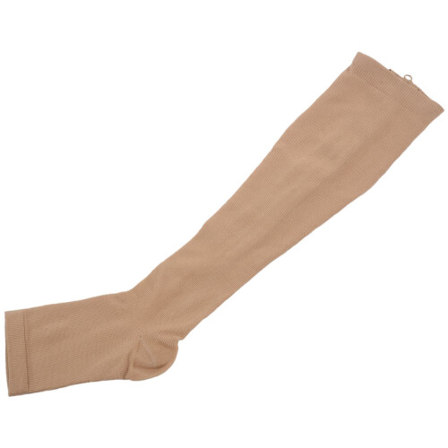 L'augmentation de la circulation de la jambe Chaussettes de Compression Soutien de jambe Bas Beige M 2