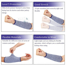 20 Pairs Arm Protectors for Thin Skin and Bruising Cut Resistant Forearm Sleeve Level 5 Arm Burn Protection Sleeve