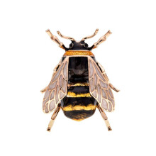 Broches En Émail D'Animaux D'Insectes Naturels À La Mode Épingles D'Abeille En Alliage Vintage Pour Bijoux Pour Femmes, Abeille