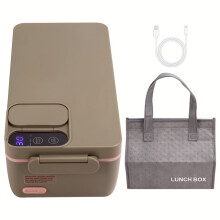 2X Heated Lunch Box Electric Lunch Box Self Heating Lunch Box Cordless Rechargeable 304 Food-Grade Stainless Steel 1L B