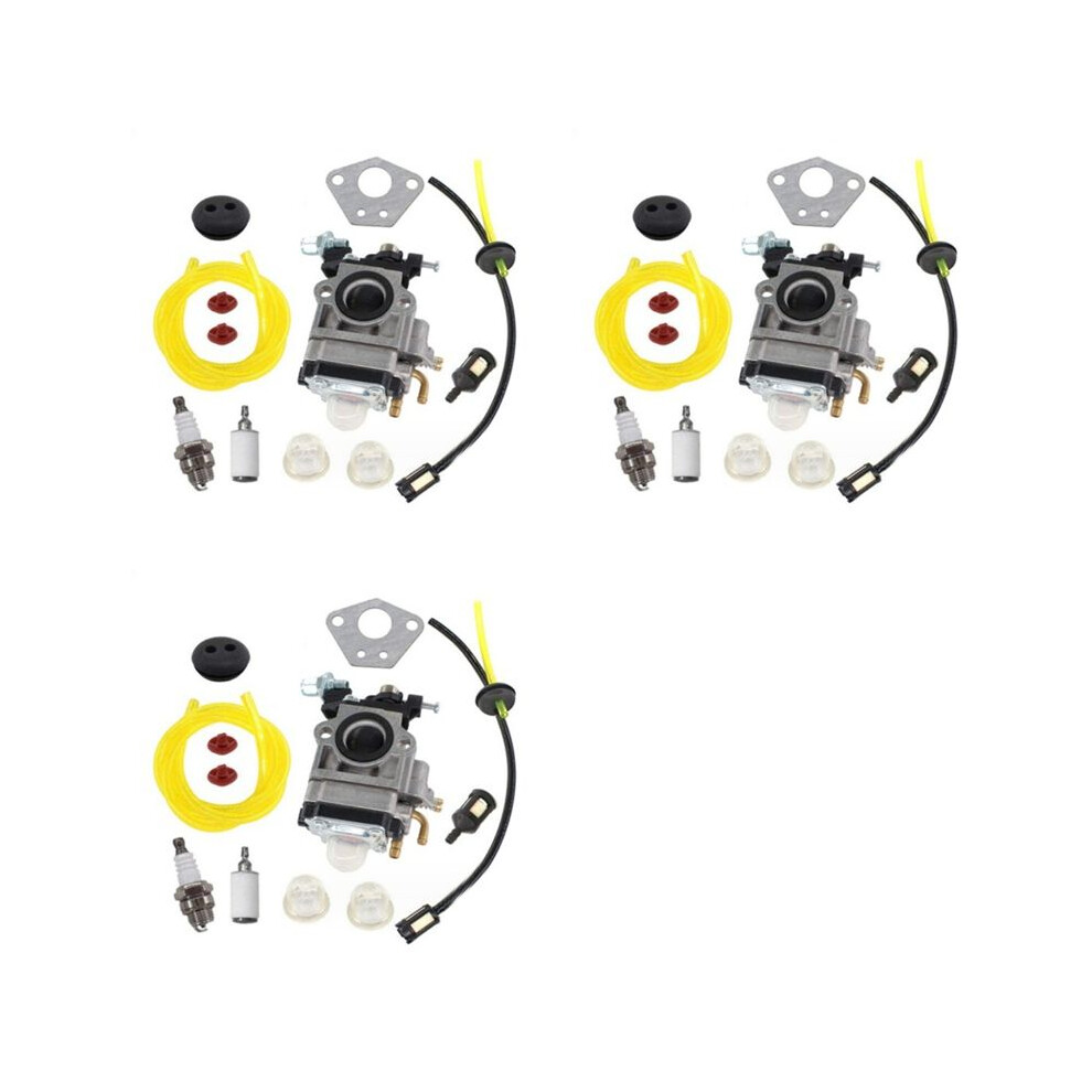 3 Set 15Mm Carburetor Fuel Kit For 43Cc 52Cc 40-5 Bc430 Cg430 1E40f-5 44F-5 Motor Brush Cutter Trimmer Brush Cutter 4713546492371