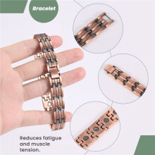 Heren Elegante Puur Koperen Magnetische Therapie Link Armband Pijnverlichting voor Artritis en Carpale Tunnel Mannelijke Sieraden