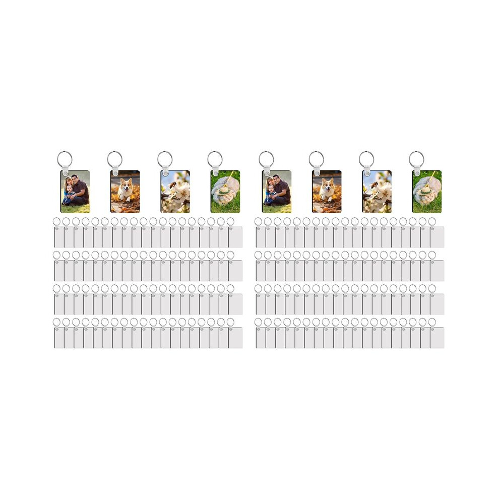 480Pcs Sublimation Keychain Blanks Double Sides Include 80 Sublimation Keychains Blank With 160 Rings And Clips 6032112124170