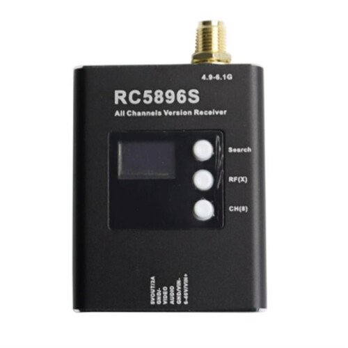 RC5896S Receiver 4.9-6.1GHz FPV Video Receiver 96 Frequency for Image Transmission High Sensitivity Wide Voltage