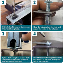 24 PCS Hollow Door Anchor Screws Set Hollow Metal Cavity Fixing M6 Jack Nuts Insert Nuts Petal Nuts for Wall Steel Pipe