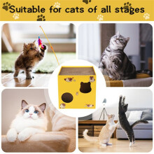 Cat Cardboard House with Scratch Pads Corrugated Cardboard Bed Cat Box Cats Bed for Cat Small Animals Bunny Indoor