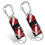 2Pack Scuba Split Ring Connector with Clips, Stainless Steel Carabineer Keeper and Dual Split-Rings with Webbing Strap 1