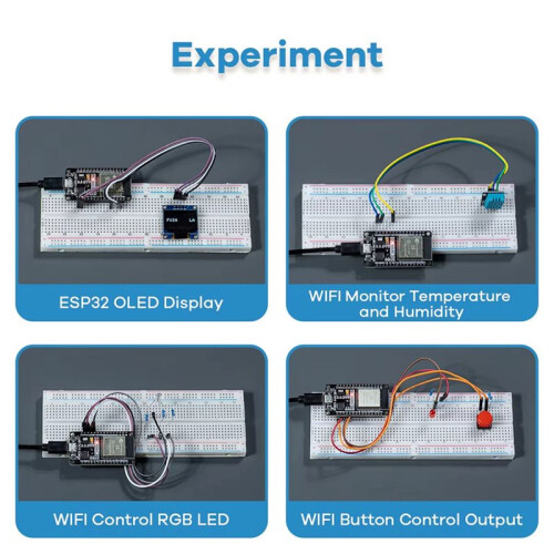 2X ESP32  Kit for ESP32 ESP-32S WIFI IOT Development Board DIY Learning Kit with Tutorial with for  IDE 2