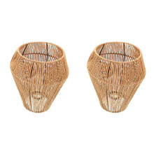 2X Woven Chandelier Shade Rattan Lampshade for Home Table Lamp Lampshade Bedside Table Lamp Manual Paper Rope