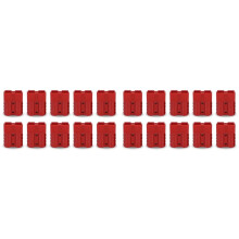 20PCS for Anderson Style Plug Connector 50A with for Anderson Handle Forklift Battery Charging Quick Connectors Kit Red