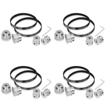 8PCS Set GT2 Synchronous Wheel 20&30 Teeth 5Mm Bore Aluminum Timing Pulley with Length 200Mm Width Belt (20-30T-5B-6)