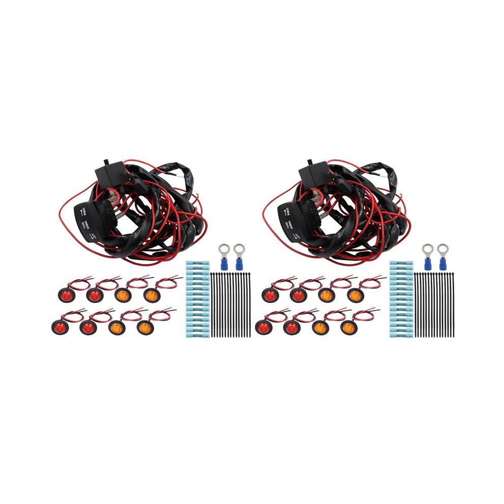 2X Motorcycle Universal Rocker Turn Signal Kit Horn Flasher Relay Kit For Sxs Utv Atv Dirt Bike 6033392175722