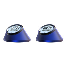 2X Tuya Zigbee Temperature Humidity Sensor Clock Indoor Thermometer with LCD Display for Home Life-A