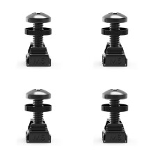 200 Stuks M6x16mm Kastschroeven Rackmontage Kooimoeren Schroefringen voor Serverchassis Distributieplanken Routers, Zwart