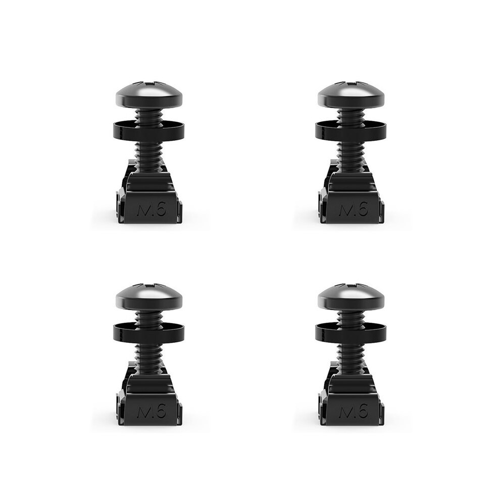 200Pcs M6x16mm Cabinet Screws Rack Mount Cage Nuts Screw Washers For Server Chassis Distribution Shelves Routers, Black 6031370335380