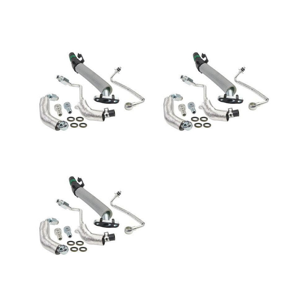 3X Turbo Oil Return Drain & Oil Feed Pipe Kit For Encore Chevy Cruze 1.4L L4, 55592600 25198546 25200947 55587854 4714166309612