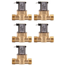 5pcs 1/2 Inch Ac 220V Normally Closed Brass Electric Solenoid Magnetic Valve