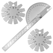 15-120 Graden Meshoekzoeker en 180 Graden Gradenboogset, Schuine Hoekmeter, Liniaal en Meetinstrument