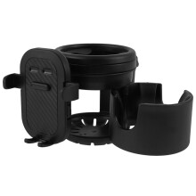 Universeller Getränkehalter für Kinderwagen, 360 Drehbarer Handyhalter mit Doppelloch-Funktion, Organizer für Babyautos