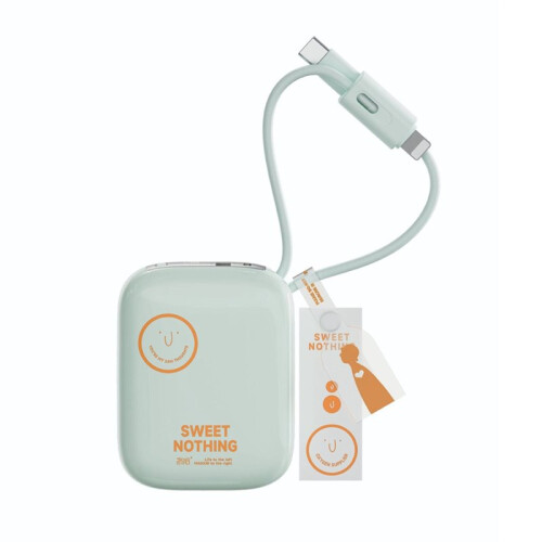 10000mAh Portable Charger Built-in Cables Multi-Device Fast Charging Battery Level Display Portable  Charger C