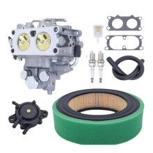 Kit Carburatore 808626 per Motore per Briggs 386447 386442 380447 380442 Tosaerba con Pompa Carburante, Candela, Filtro Aria