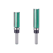 2pack Bearing Four- Straight Knife 4-Tooth Slotted Handle with Bearing Trimmer Heads Woodworking Milling Cutter 8mm