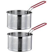 Frying Basket Stainless Steel Pasta Basket Long Handle Basket Round Food Filter Basket Kitchen Utensilsdiameterabout16cm