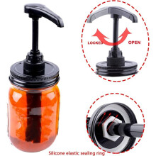 Stroop & Saus Honing Dispenser Pomp Deksels, Luchtdichte & Lekvrije Keuken Food Grade Koffie Siroop Dispenser Pomp, 2 Pack